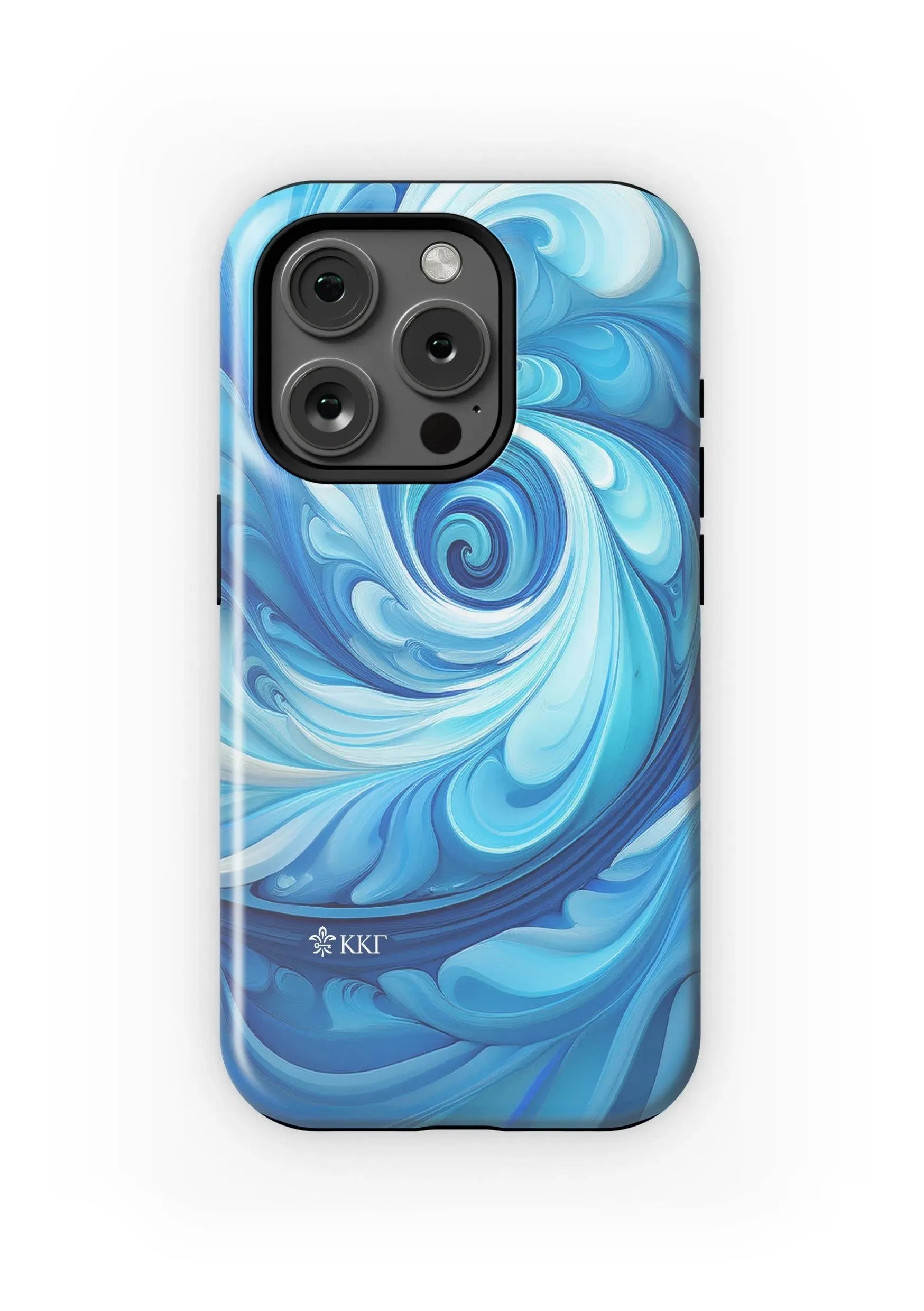 Kappa Kappa Gamma iPhone 16, 15, 14 Mobile Phone Case - Swirl Matte Mobile Phone Cases