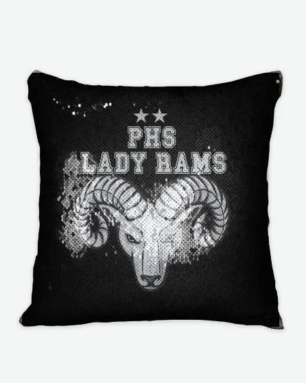 PHS Lady Rams Sequin Pillow Cover Pillow Covers