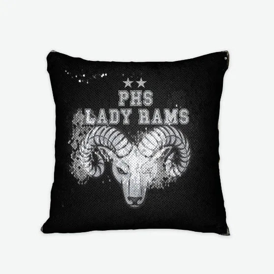 PHS Lady Rams Sequin Pillow Cover Pillow Covers