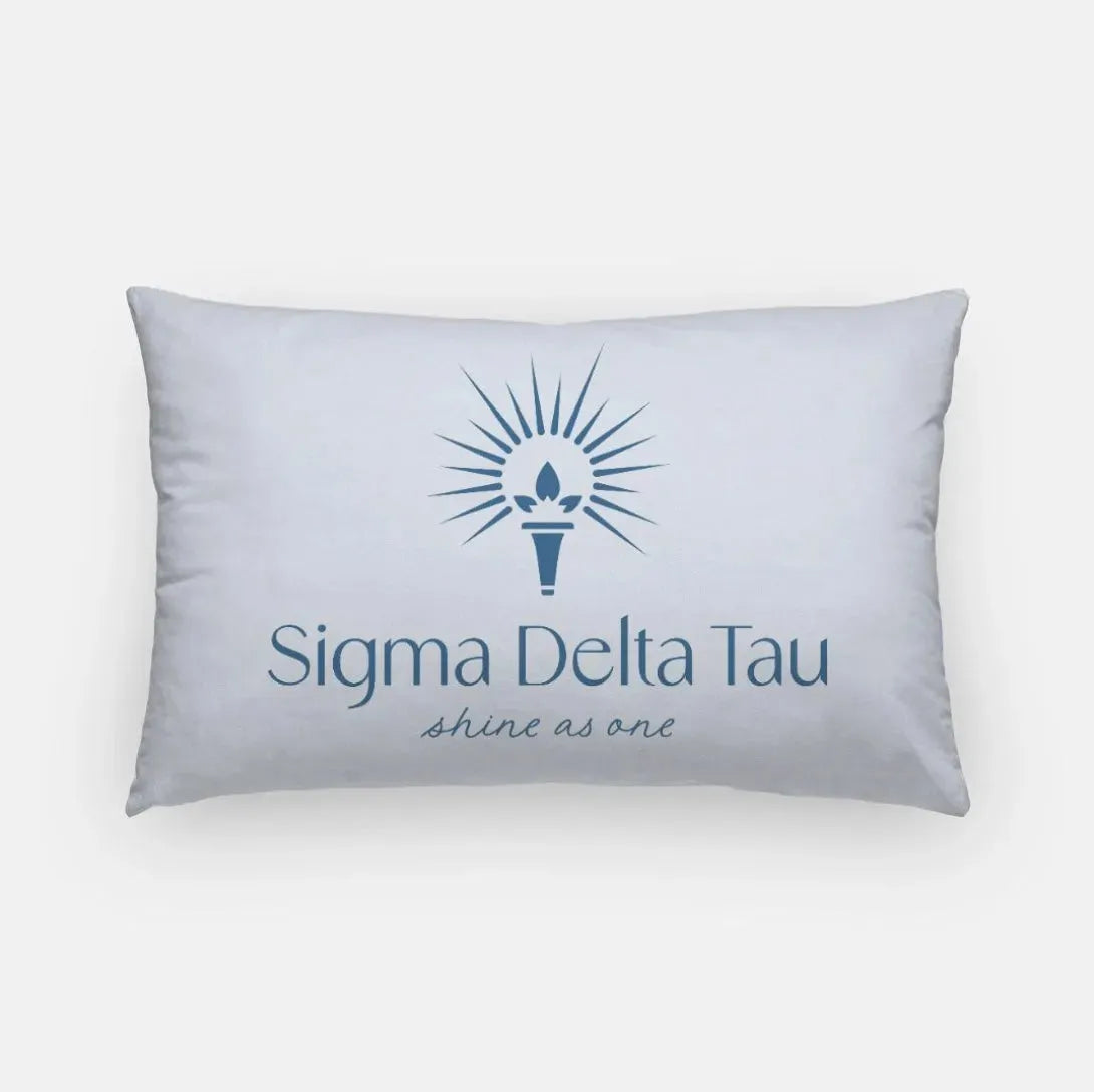 Sigma Delta Tau Lumbar Pillow Cover Powder Blue Pillow Covers