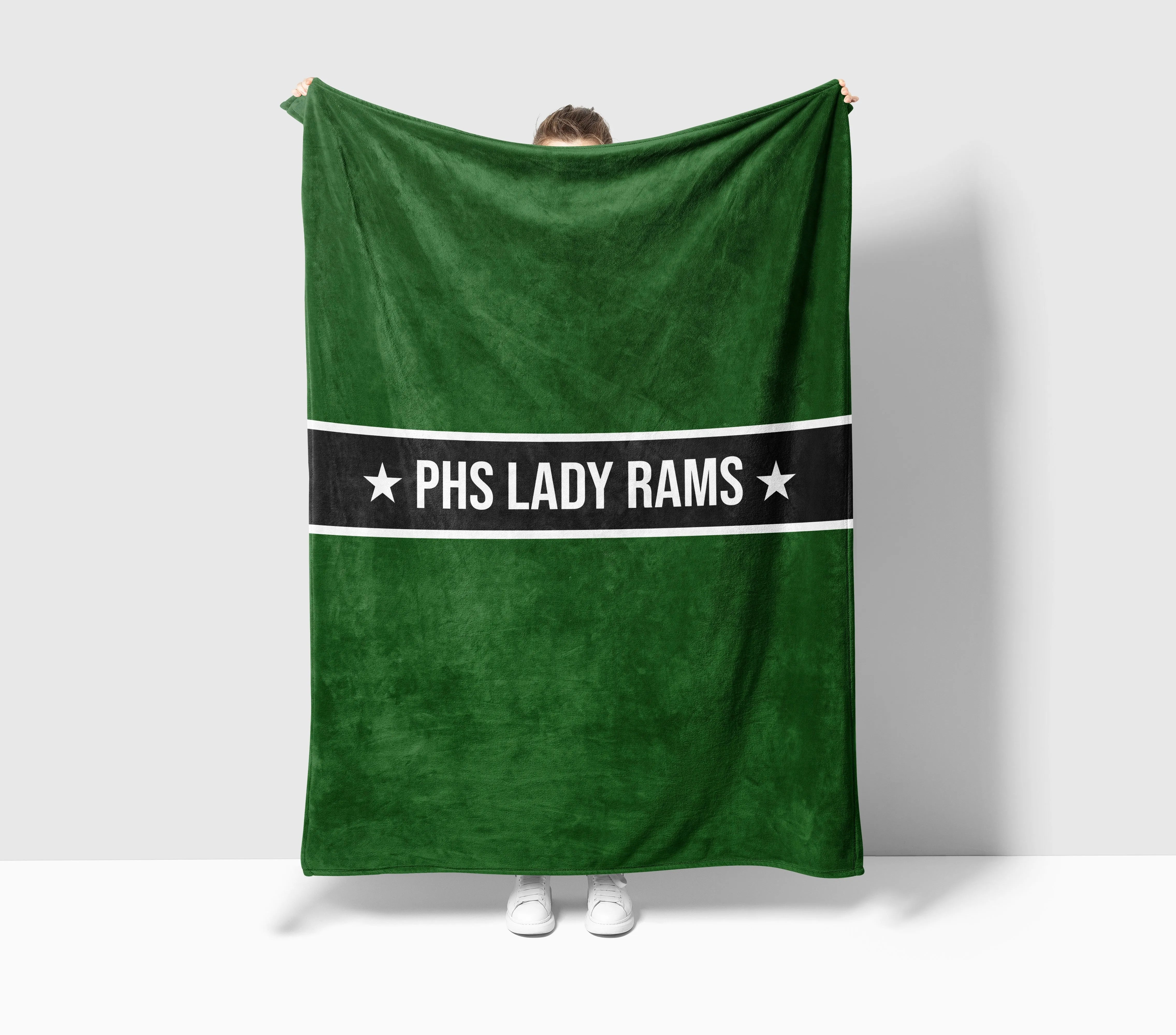 Pennridge Women's Soccer XL 60x80 Sherpa Blanket - Center Band Throw Blankets