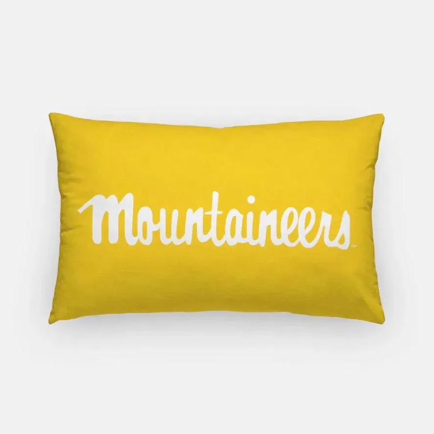 Mountaineers Lumbar Pillow Cover Gold White Pillow Covers