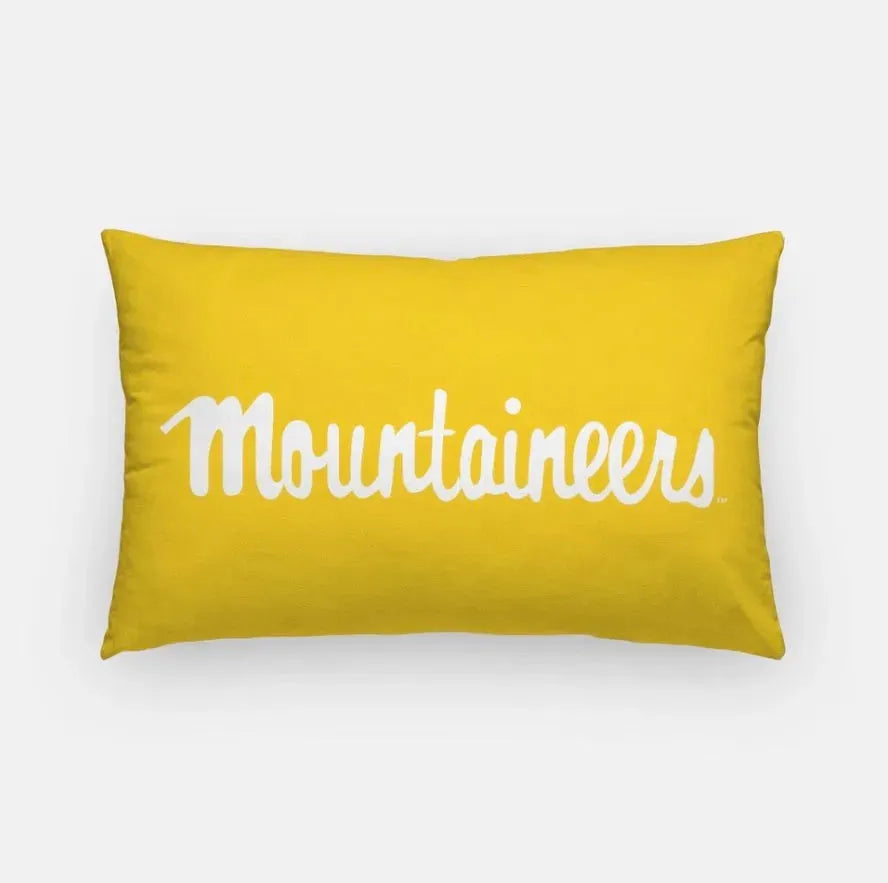 Mountaineers Lumbar Pillow Cover Gold White Pillow Covers