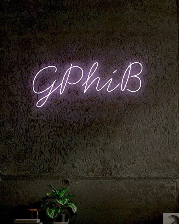 GPhiB LED Neon Script Sign w/ Dimmer Neon Signs