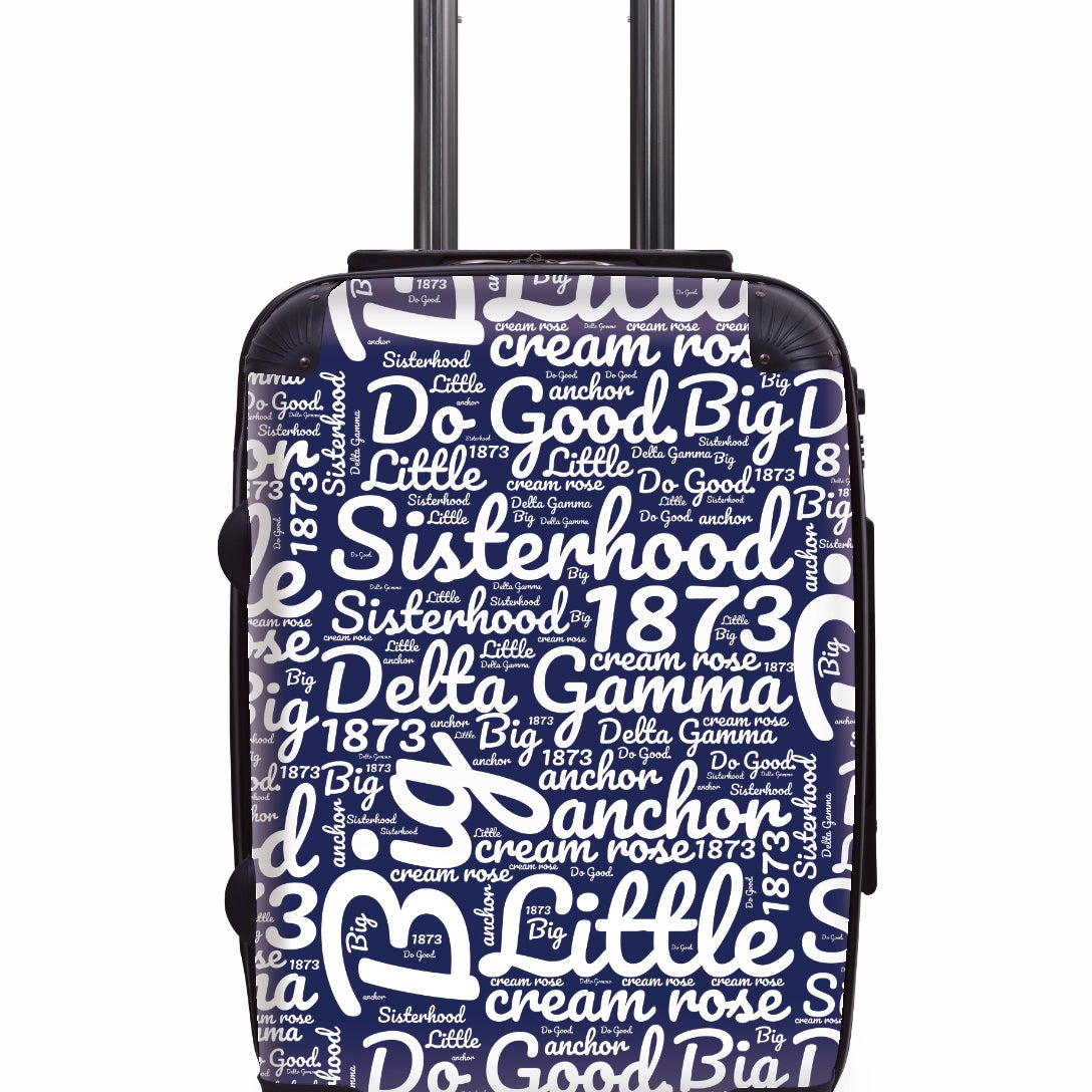 Delta Gamma Carry-on Suitcase - Expression Art Blue Suitcases