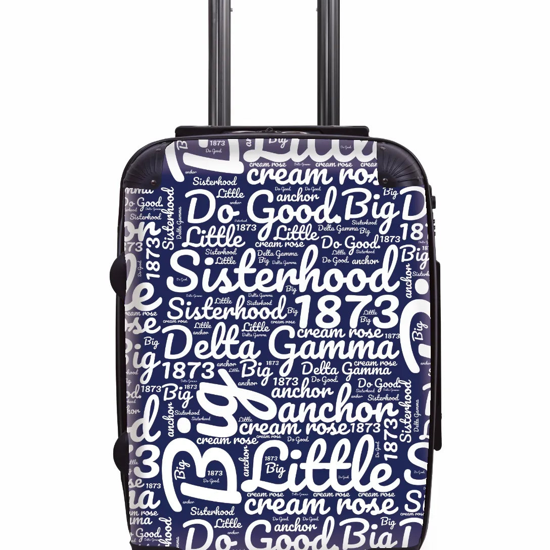 Delta Gamma Carry-on Suitcase - Expression Art Blue Suitcases