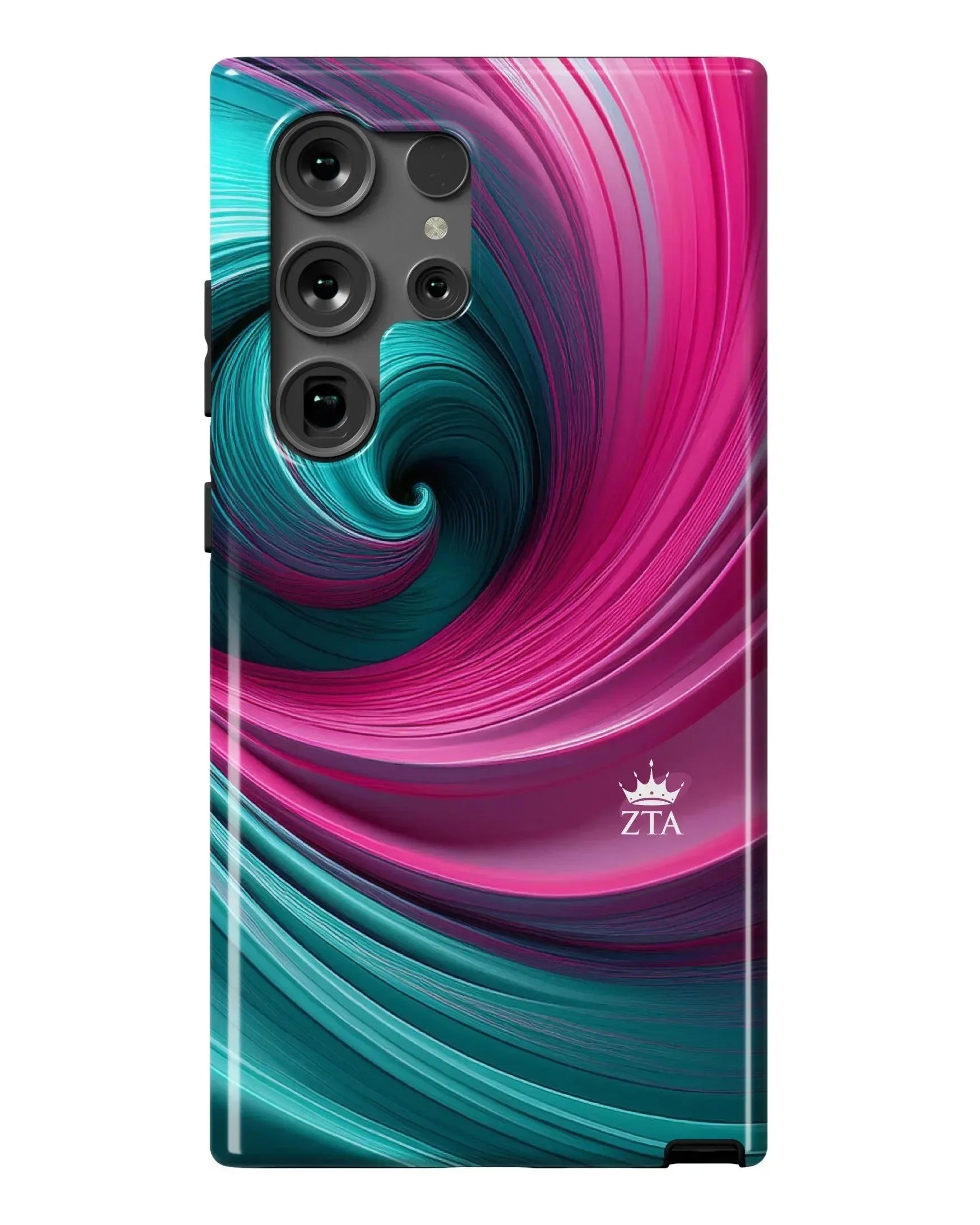 Zeta Tau Alpha Samsung Galaxy 24, 23 Mobile Phone Case - Swirl Gloss Mobile Phone Cases