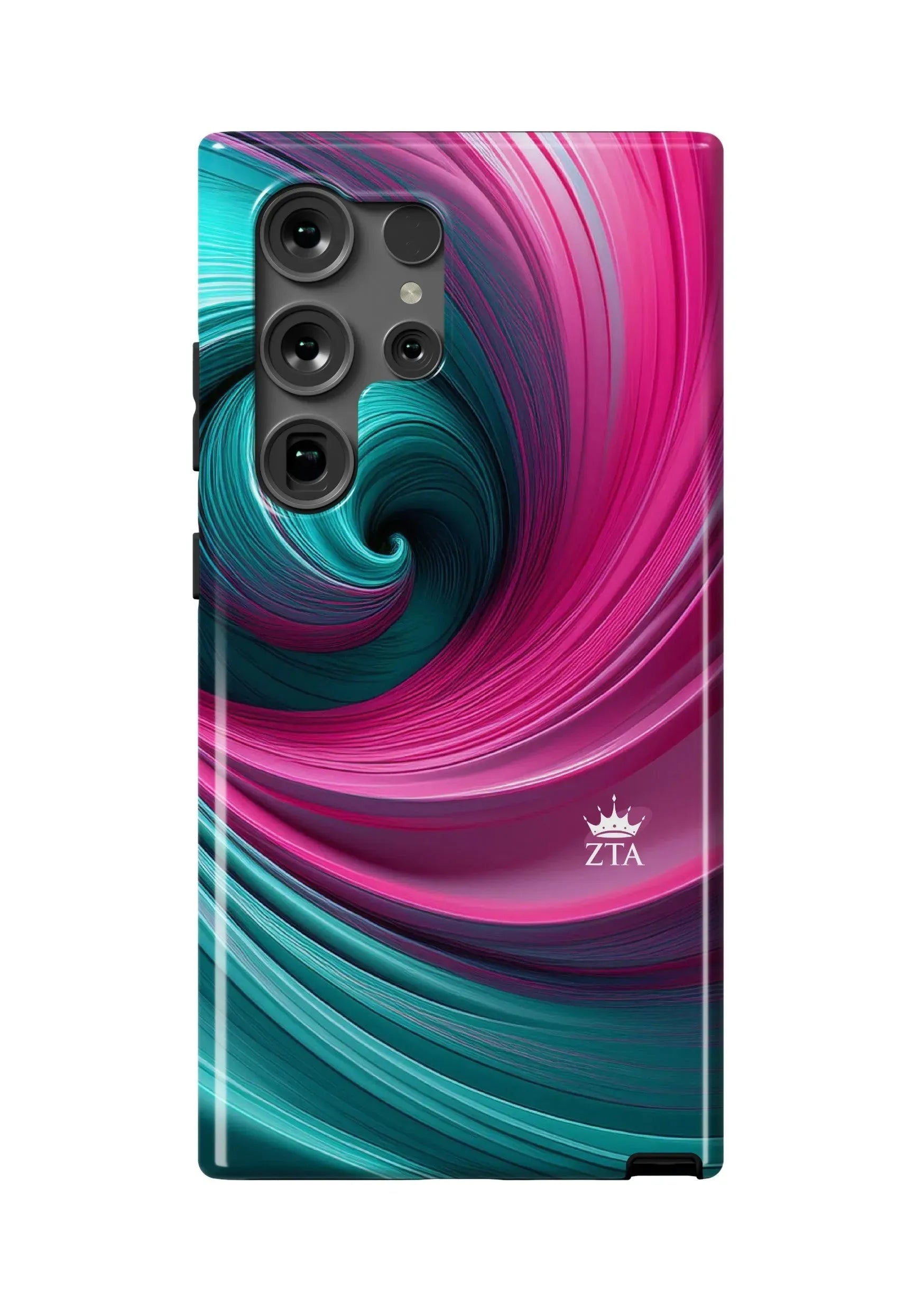 Zeta Tau Alpha Samsung Galaxy 24, 23 Mobile Phone Case - Swirl Gloss Mobile Phone Cases