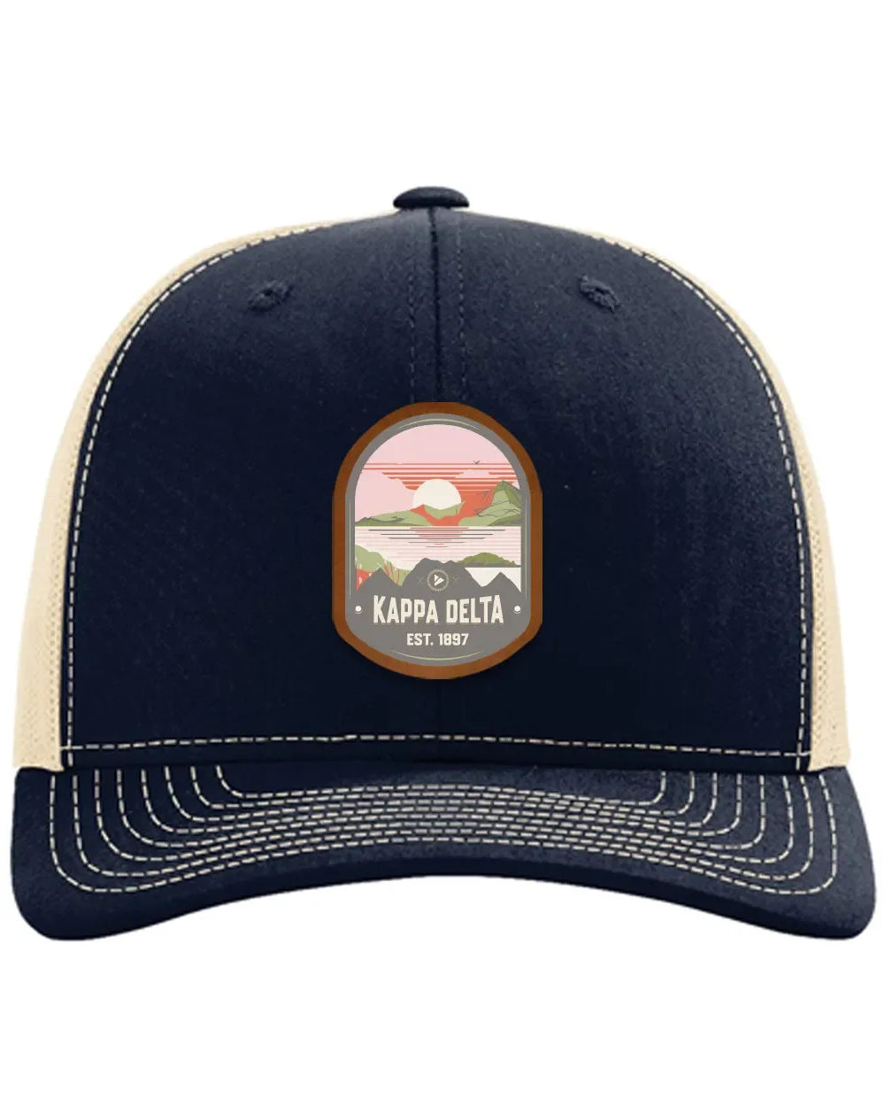 Kappa Delta Richardson 112 UV Print Leatherette Patch Trucker Hat - Ventura Trucker Hat