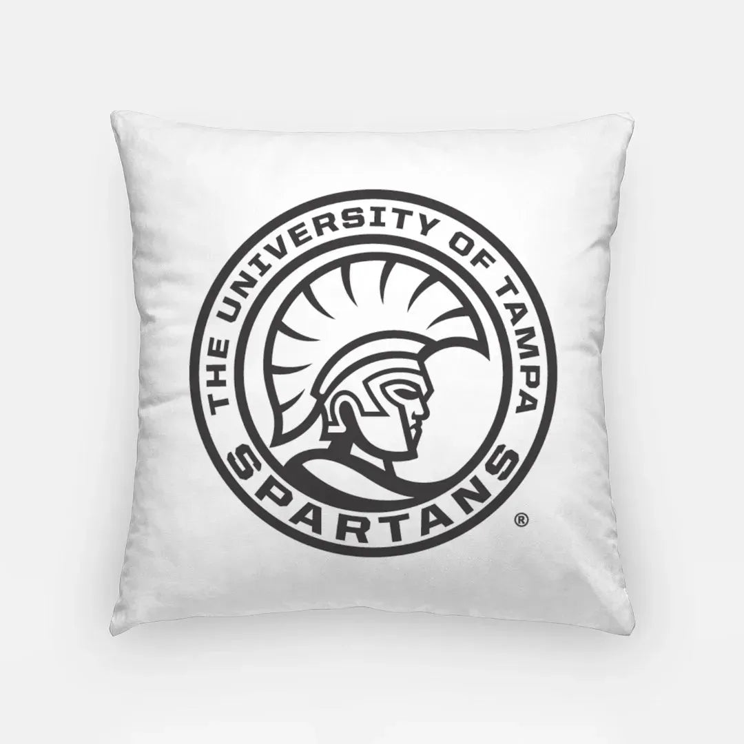 University of Tampa Pillow Cover - Black and White Spartan Circle - 18" Pillow Covers