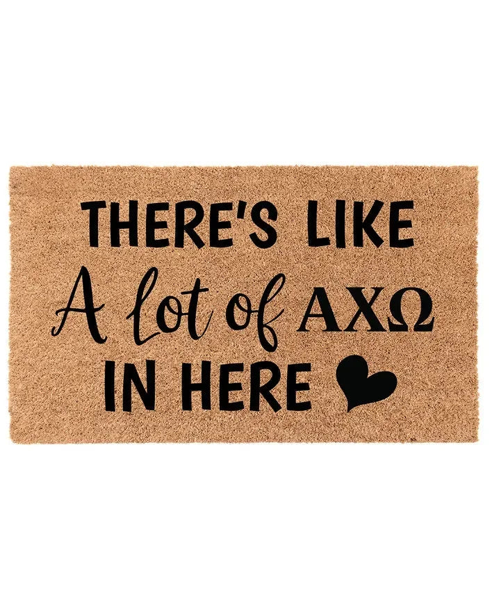 Alpha Chi Omega AXO Coir Doormat - A Lot of Door Mats
