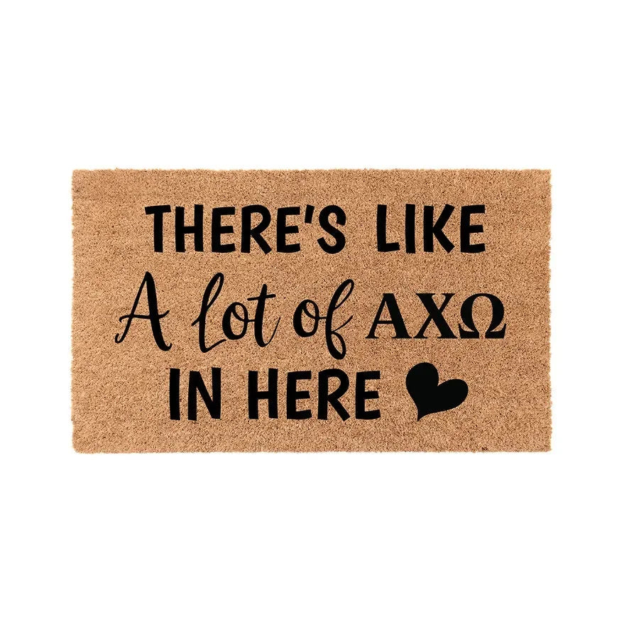 Alpha Chi Omega AXO Coir Doormat - A Lot of Door Mats