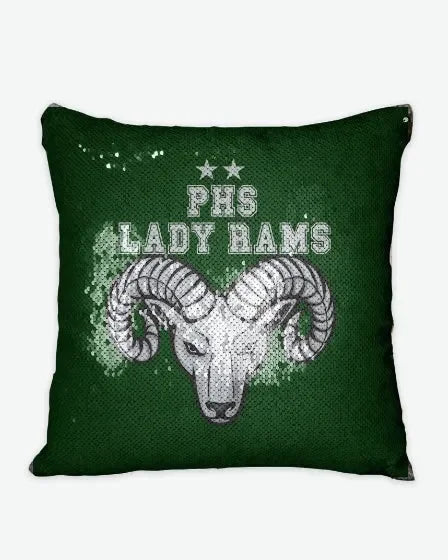 PHS Lady Rams Sequin Pillow Cover Pillow Covers