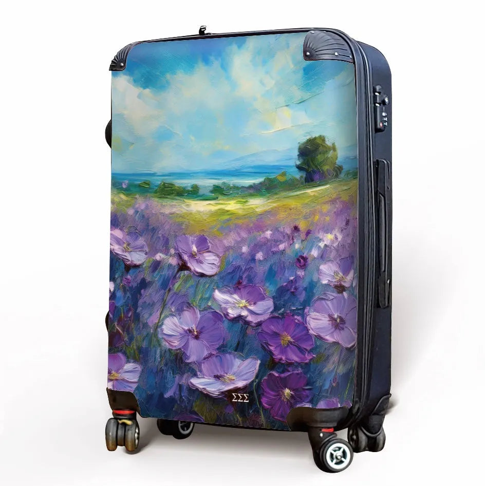 Tri Sigma Carry-on Suitcase - Violet Fields Suitcases