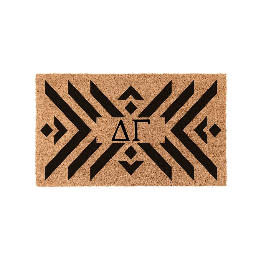 Delta Gamma Coir Doormat - Boho Door Mats