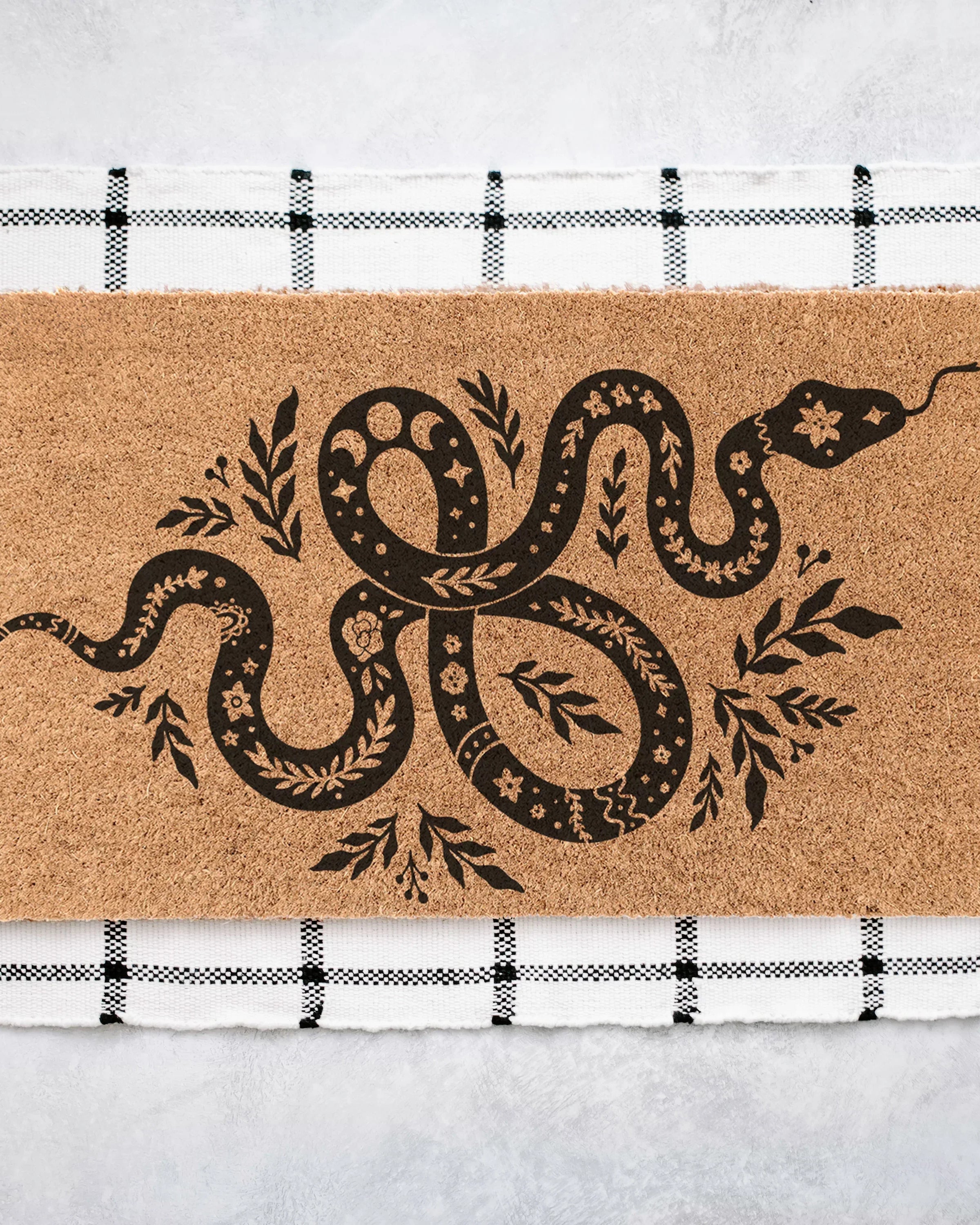 Boho Snake Coir Doormat Door Mats