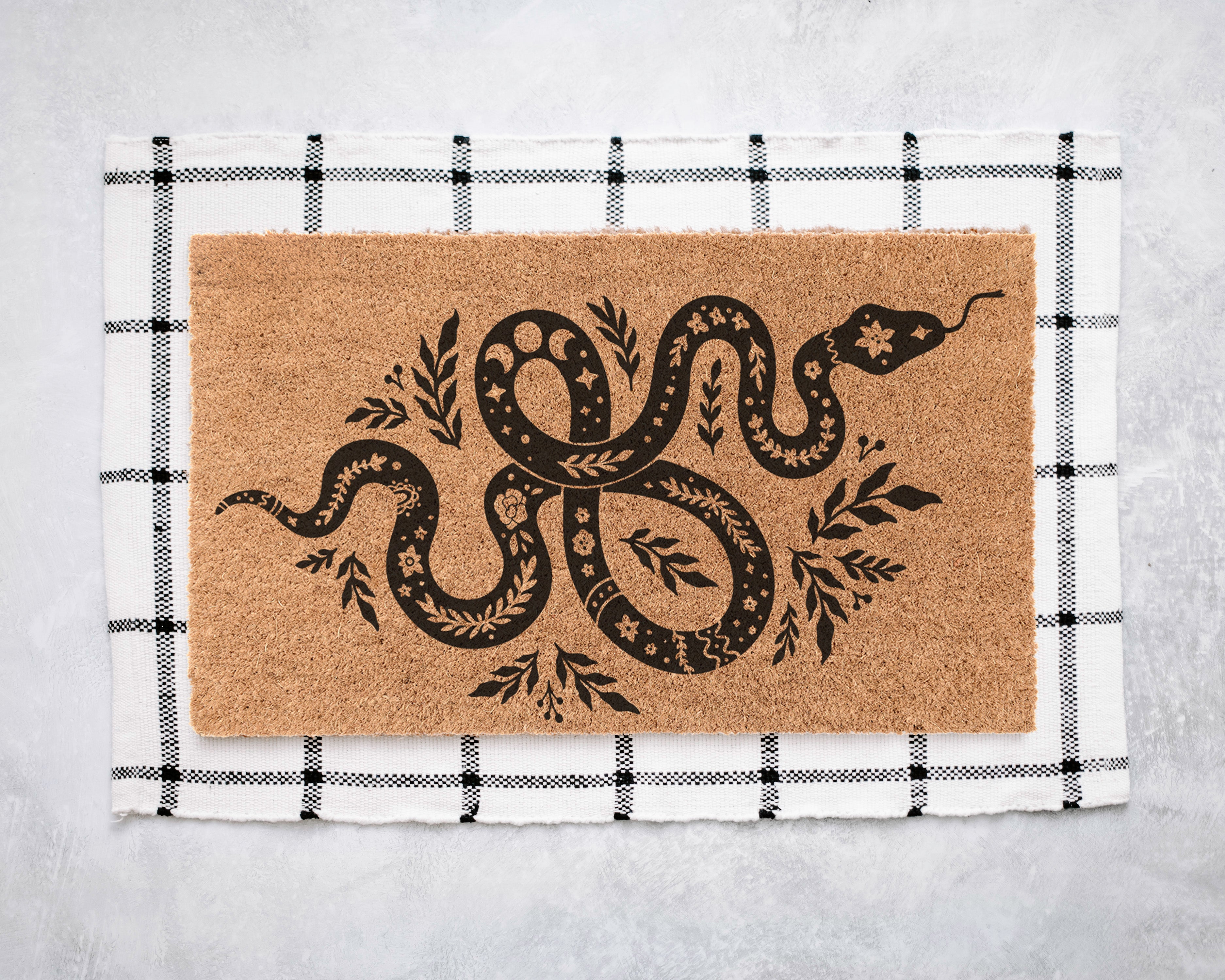 Boho Snake Coir Doormat Door Mats