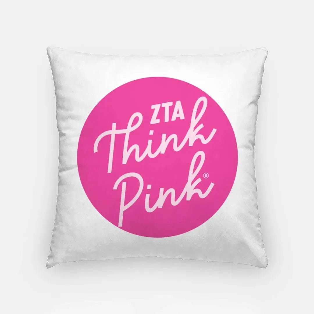 Zeta Think Pink Throw Pillow Cover 18" Pillow Covers