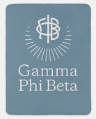 Gamma Phi Beta XL 60x80 Traditional Sherpa Throw Blanket Blue Moon Throw Blankets