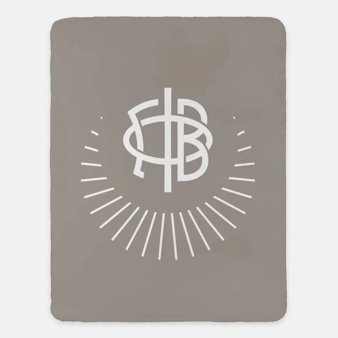 Gamma Phi Beta XL 60x80 Sherpa Throw Blanket - Crescent A-La-Mode Throw Blankets