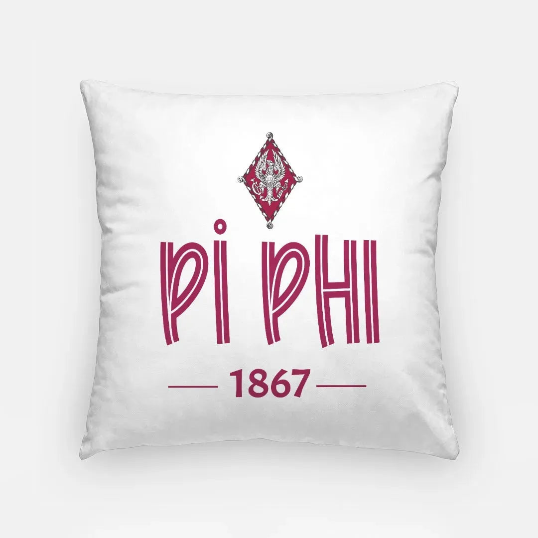 Pi Phi 18" 1867 Throw Pillow Cover Pillow Covers