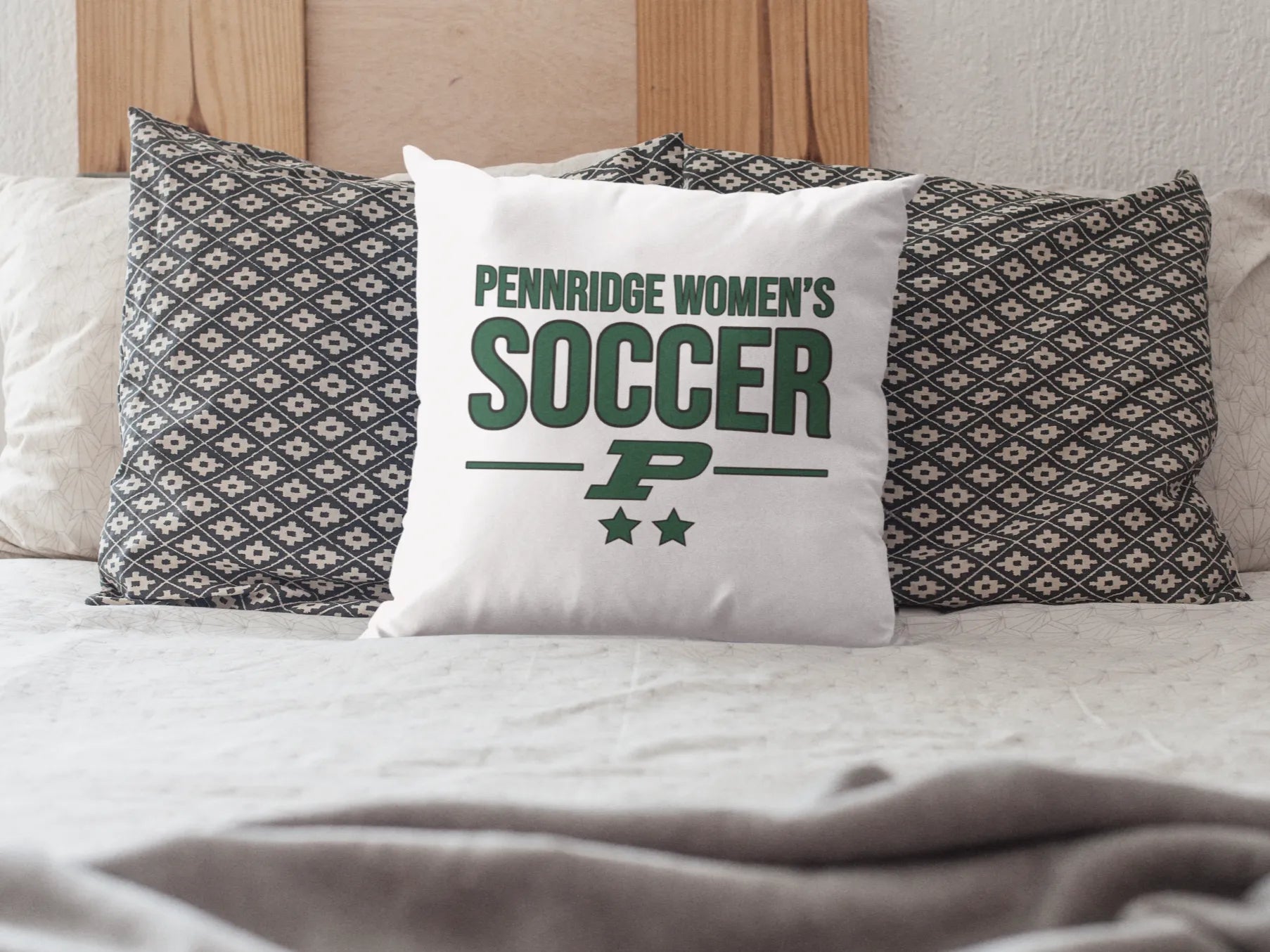 Pennridge Women's Soccer 18" Traditional Throw Pillow Cover Pillow Covers