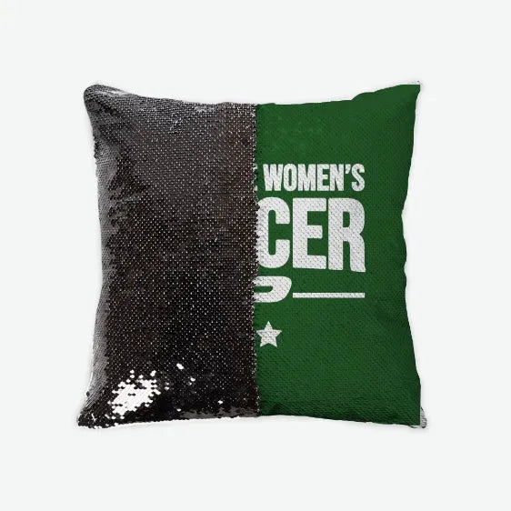 Pennridge Women's Soccer Traditional Sequin Pillow Cover Green Black Pillow Covers