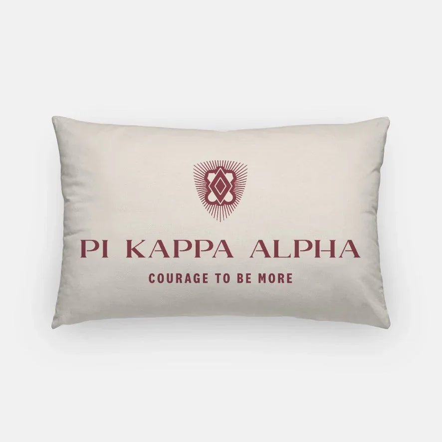 Pi Kappa Alpha Traditional Lumbar Pillow Cover Light Gold Pillow Covers