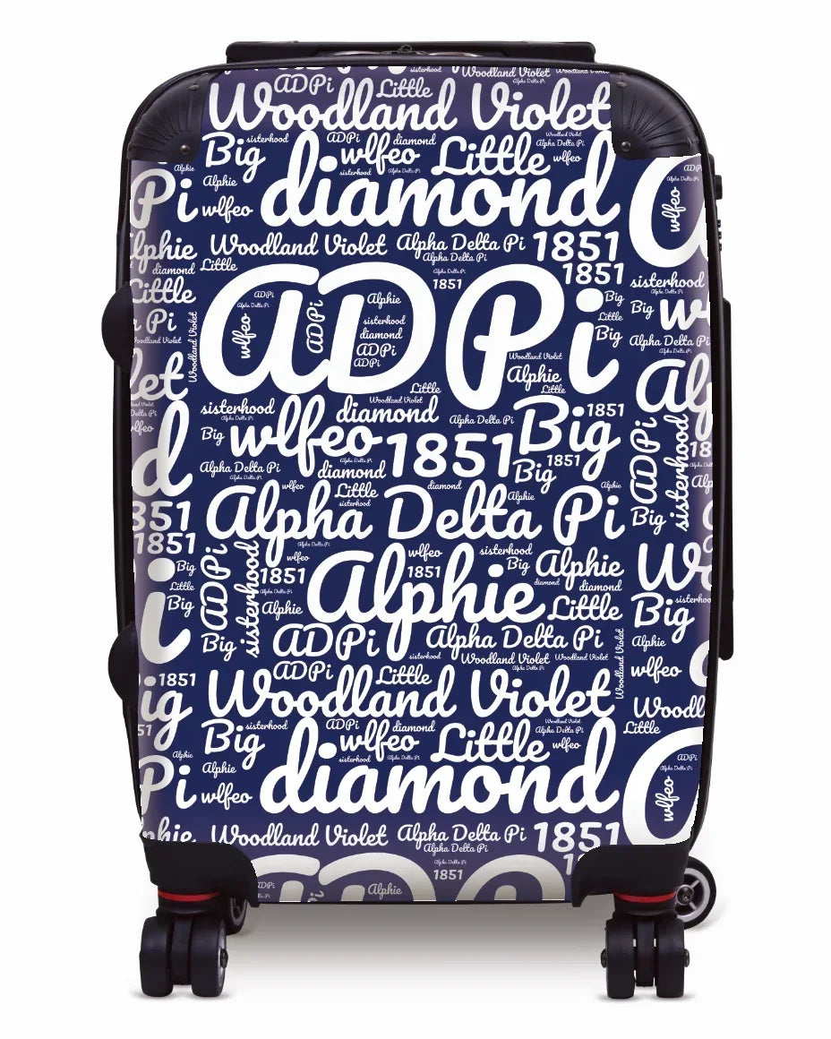 Alpha Delta Pi Carry-on Luggage - Expression Art Suitcases