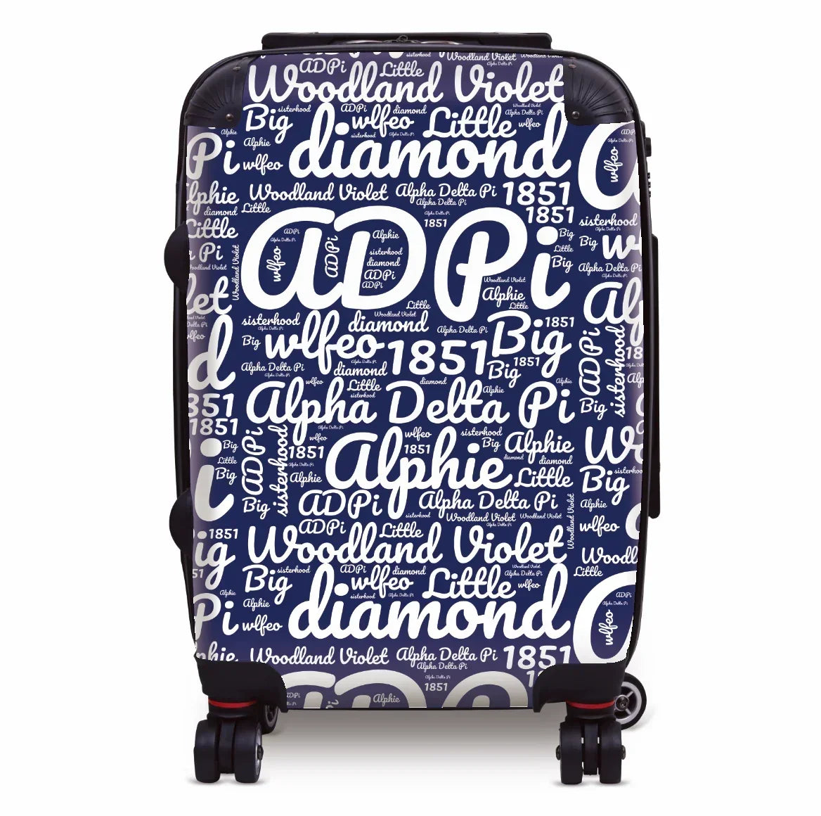 Alpha Delta Pi Carry-on Luggage - Expression Art Suitcases