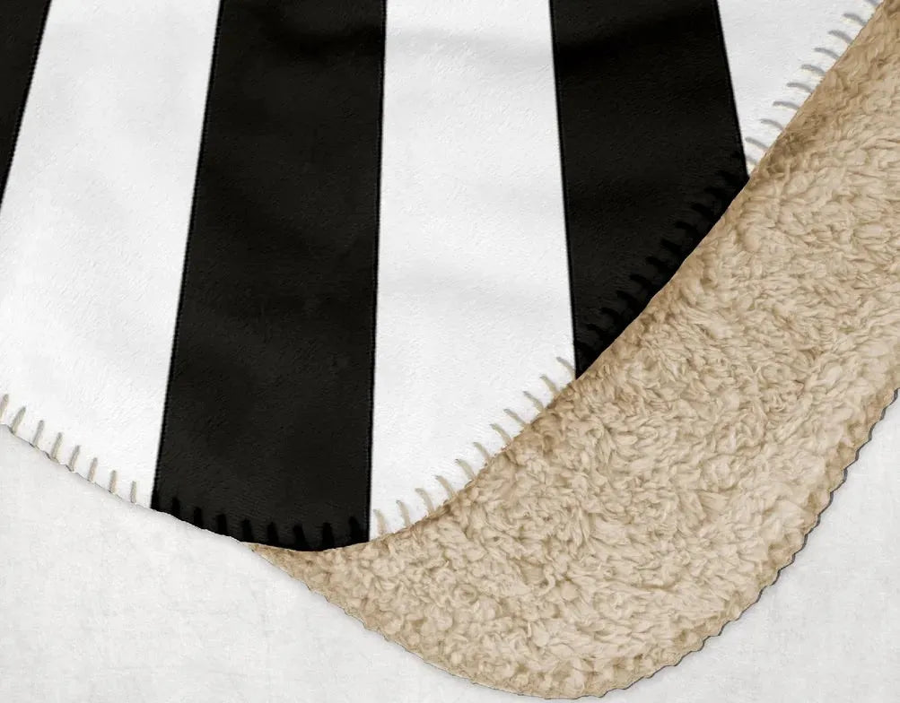 Phi Chi Theta XL 60x80 Sherpa Blanket - Black Starburst Throw Blankets