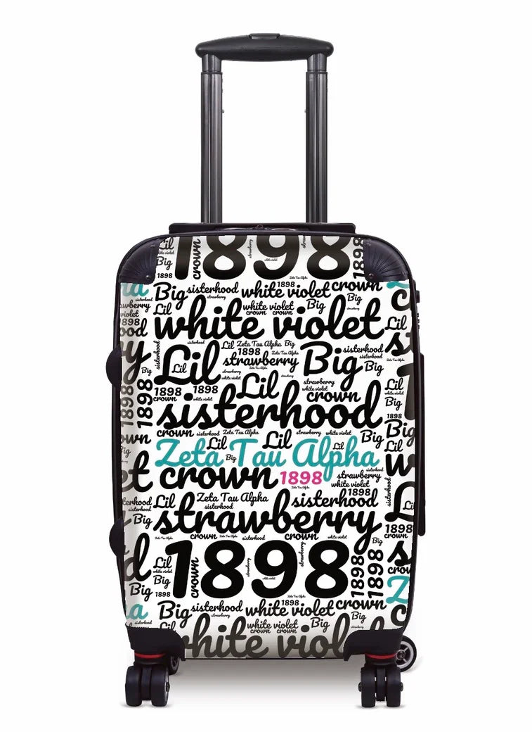 Zeta Tau Alpha Carry-on Luggage - Expression Art White Suitcases