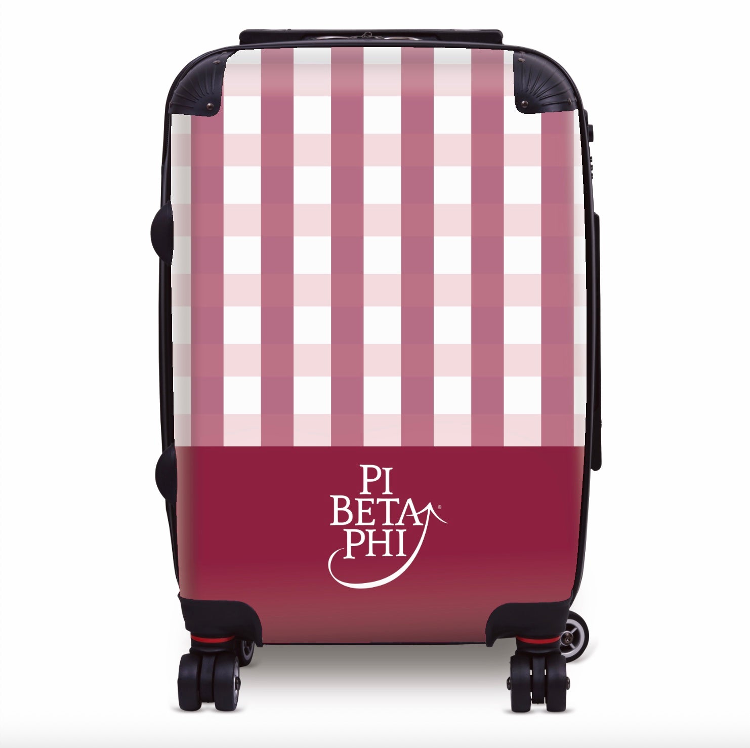 Pi Beta Phi Carry-on Suitcase - Gingham Suitcases