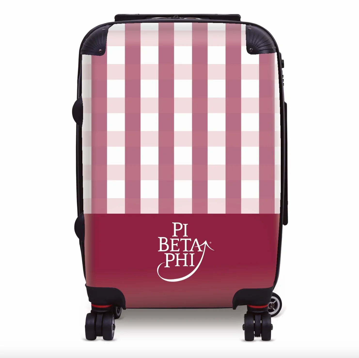 Pi Beta Phi Carry-on Suitcase - Gingham Suitcases