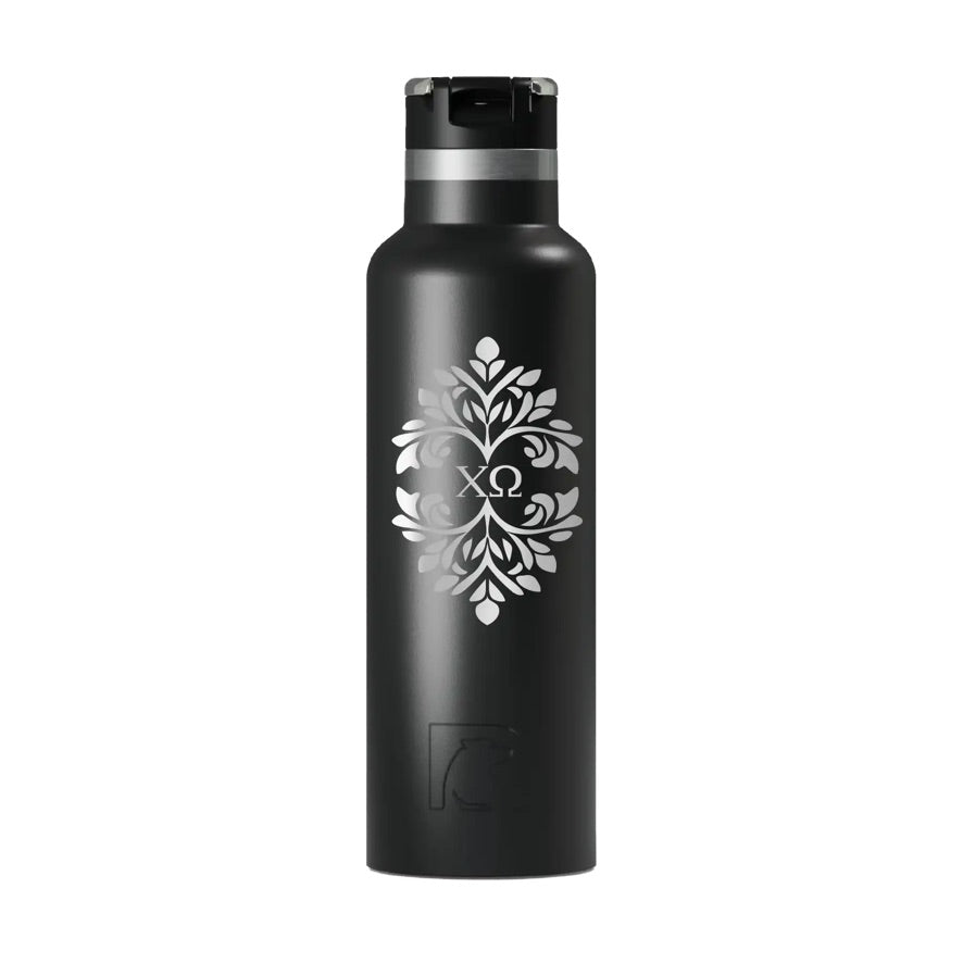 Chi Omega RTIC 20 oz Journey Ceramic Lined Water Bottle - Ornamental