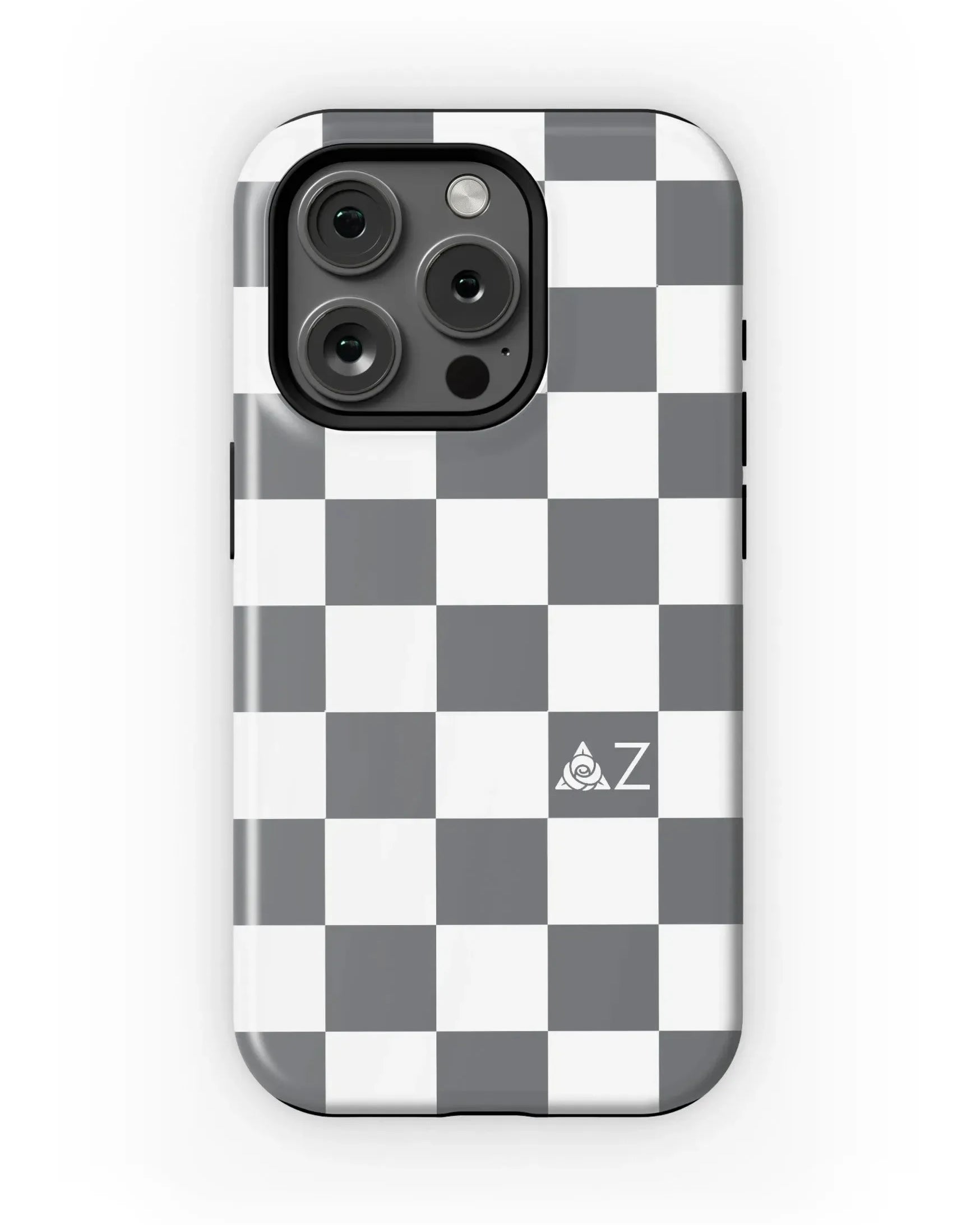 Delta Zeta iPhone 16, 15, 14 Mobile Phone Case - Grey Check Matte Mobile Phone Cases