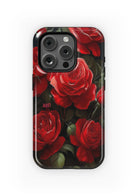 Alpha Omicron Pi iPhone 16, 15, 14 Mobile Phone Case - Bold Roses Gloss Mobile Phone Cases