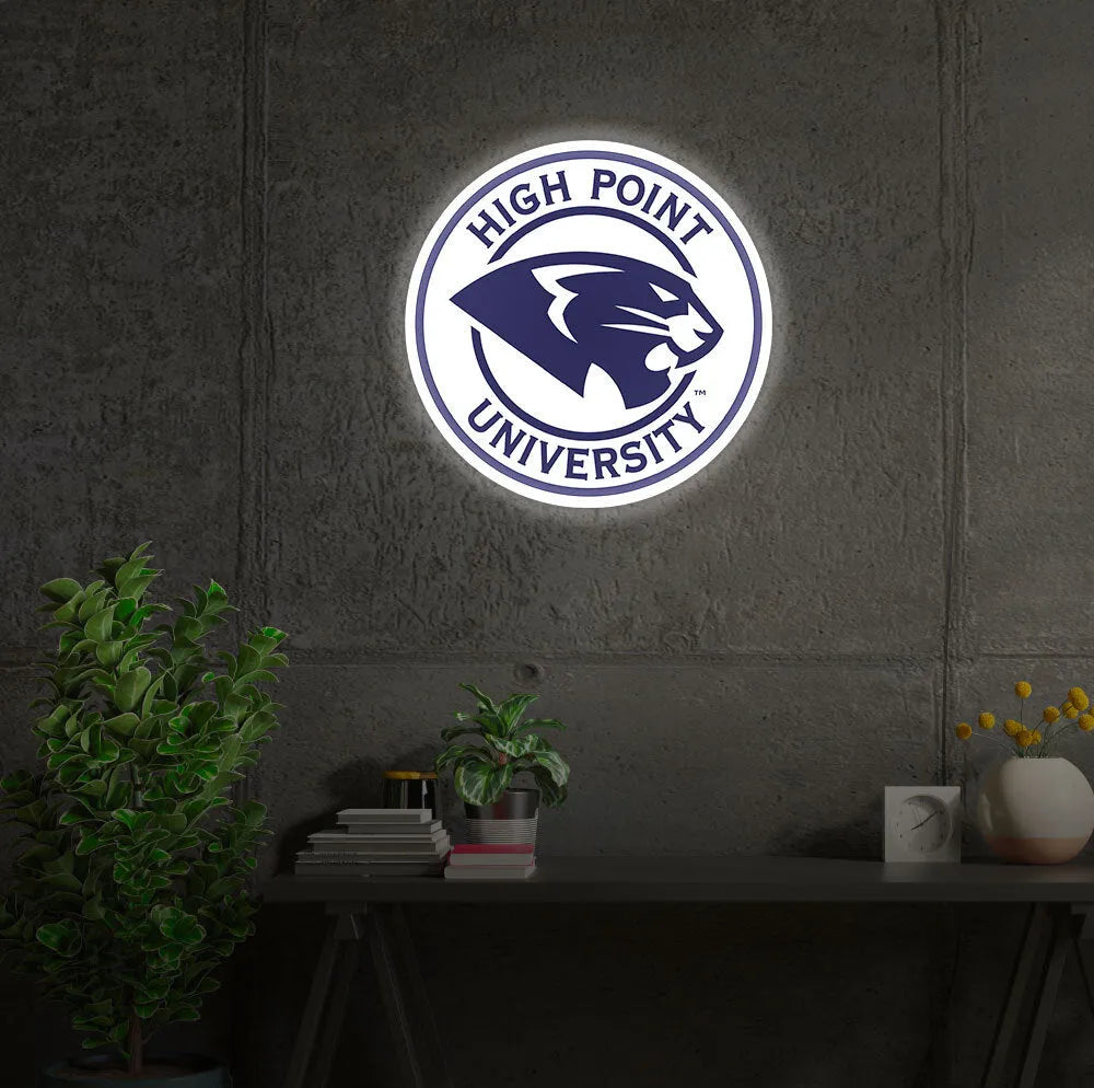 HIgh Point University LED UV Print Neon Sign w/ Dimmer - 20" Neon Signs