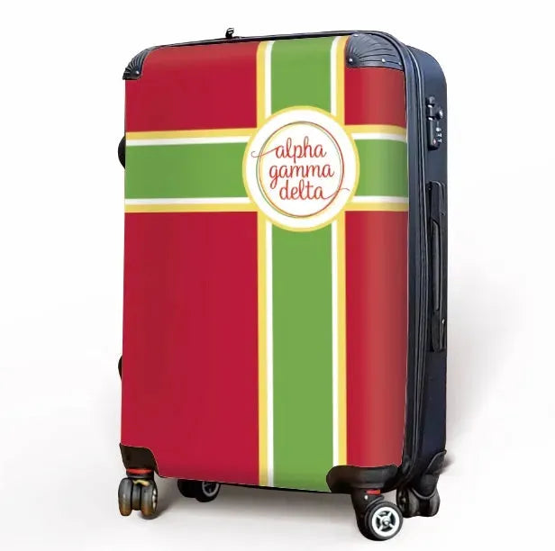 Alpha Gamma Delta Carry-on Suitcase - Stripe Suitcases