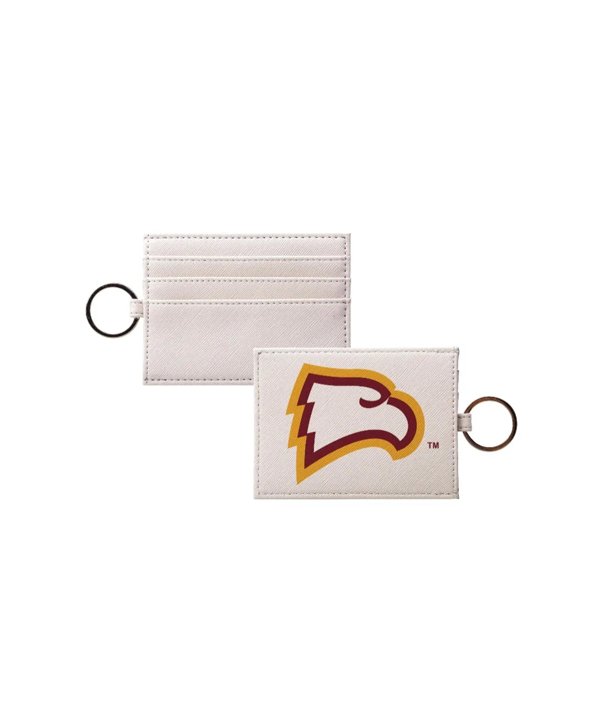 Winthrop University Vegan Saffiano Leather Eagle Keychain Card Holder Travel Wallet