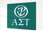 Alpha Sigma Tau Charcuterie Board Party Event Tray - Greek Letters Emerald Serveware