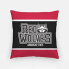 Arkansas State 18" Red Wolves Black Stripe Pillow Cover Pillow Covers