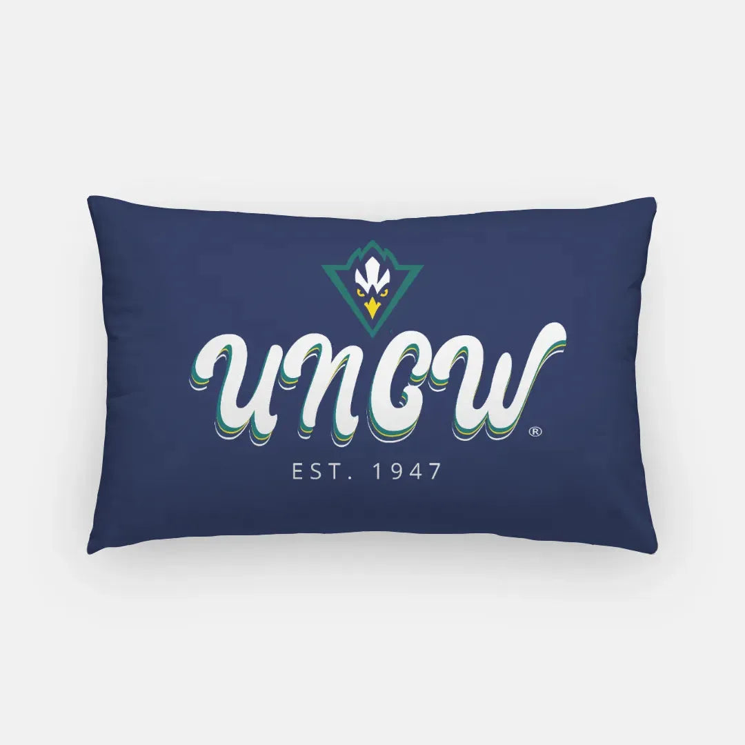 UNCW Lumbar Throw Pillow Cover - Retro Letters Pillow Covers