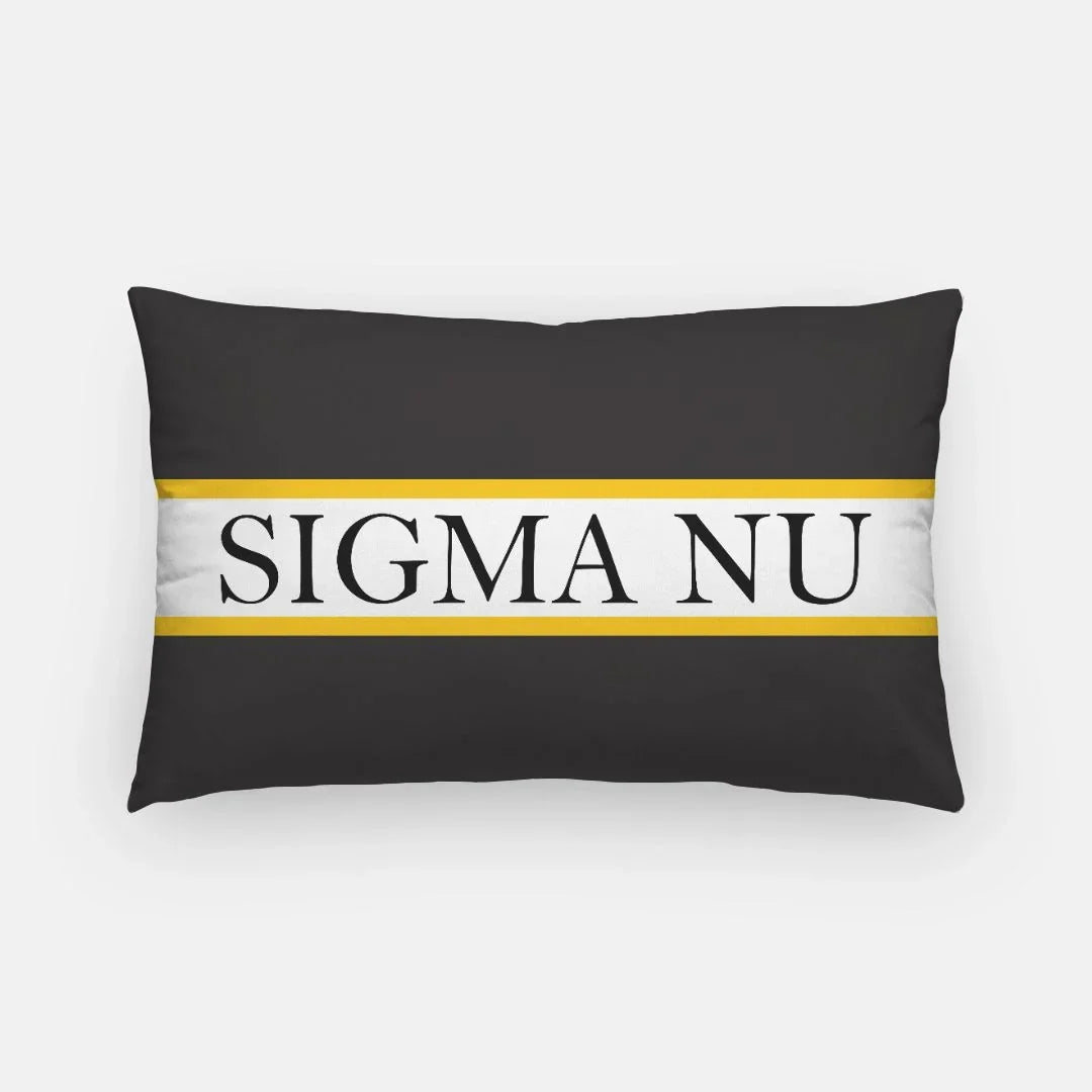 Sigma Nu Lumbar Pillow Cover - Center Band Pillow Covers
