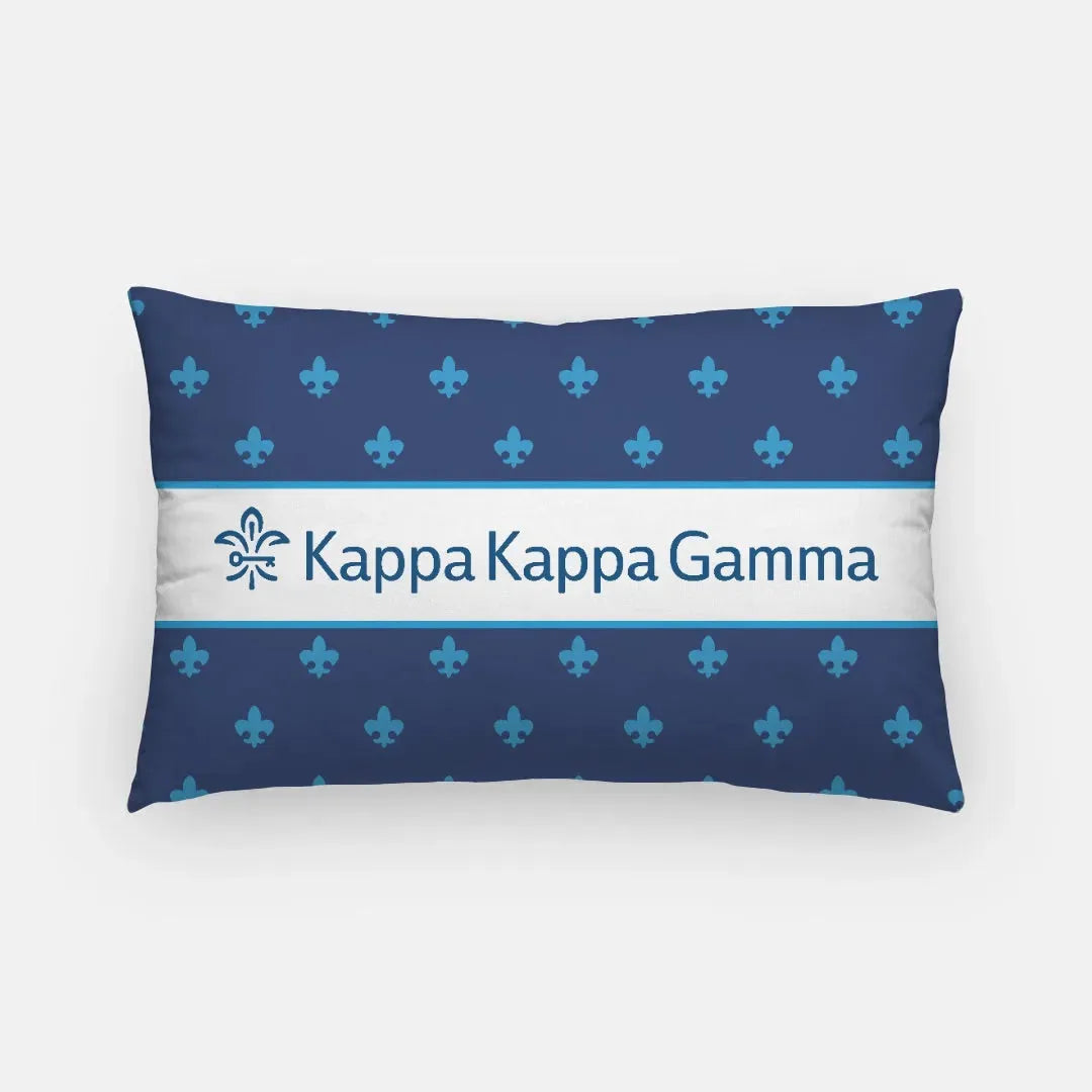 Kappa Kappa Gamma Fleur de Lis Lumbar Pillow Cover Pillow Covers