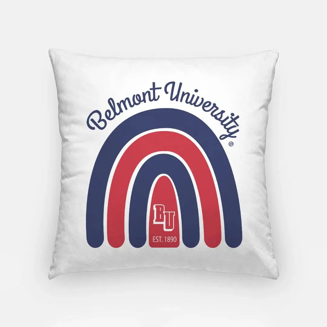 Belmont University 18" Throw Pillow Cover - Rainbow Pillow Covers