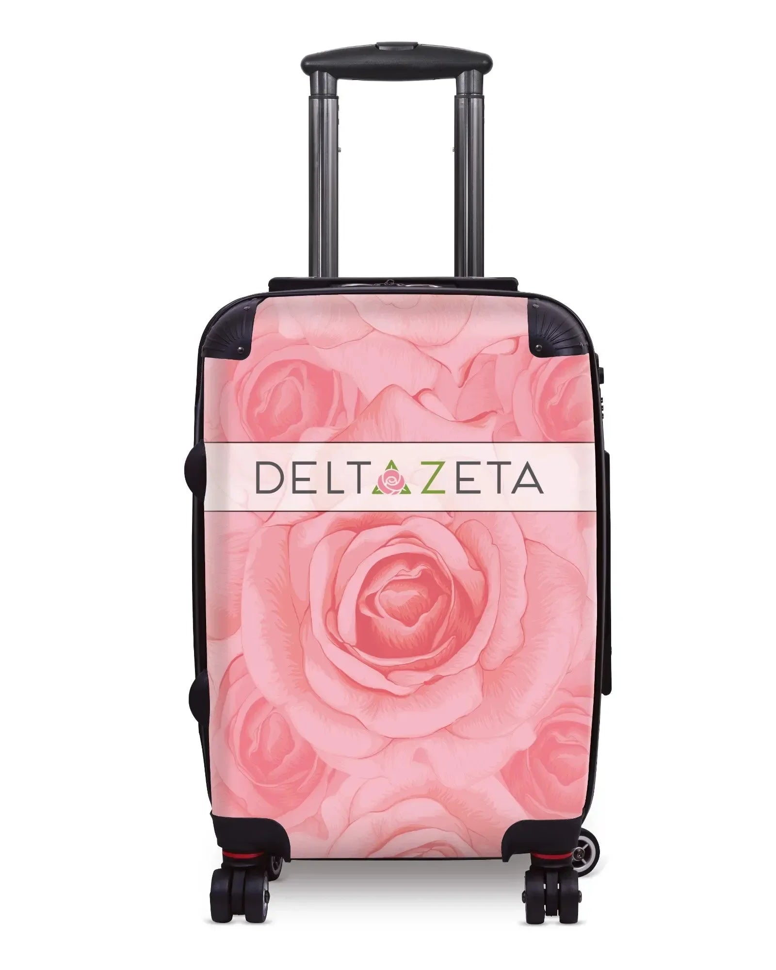 Delta Zeta Carry-on Suitcase - Rose Pattern Suitcases