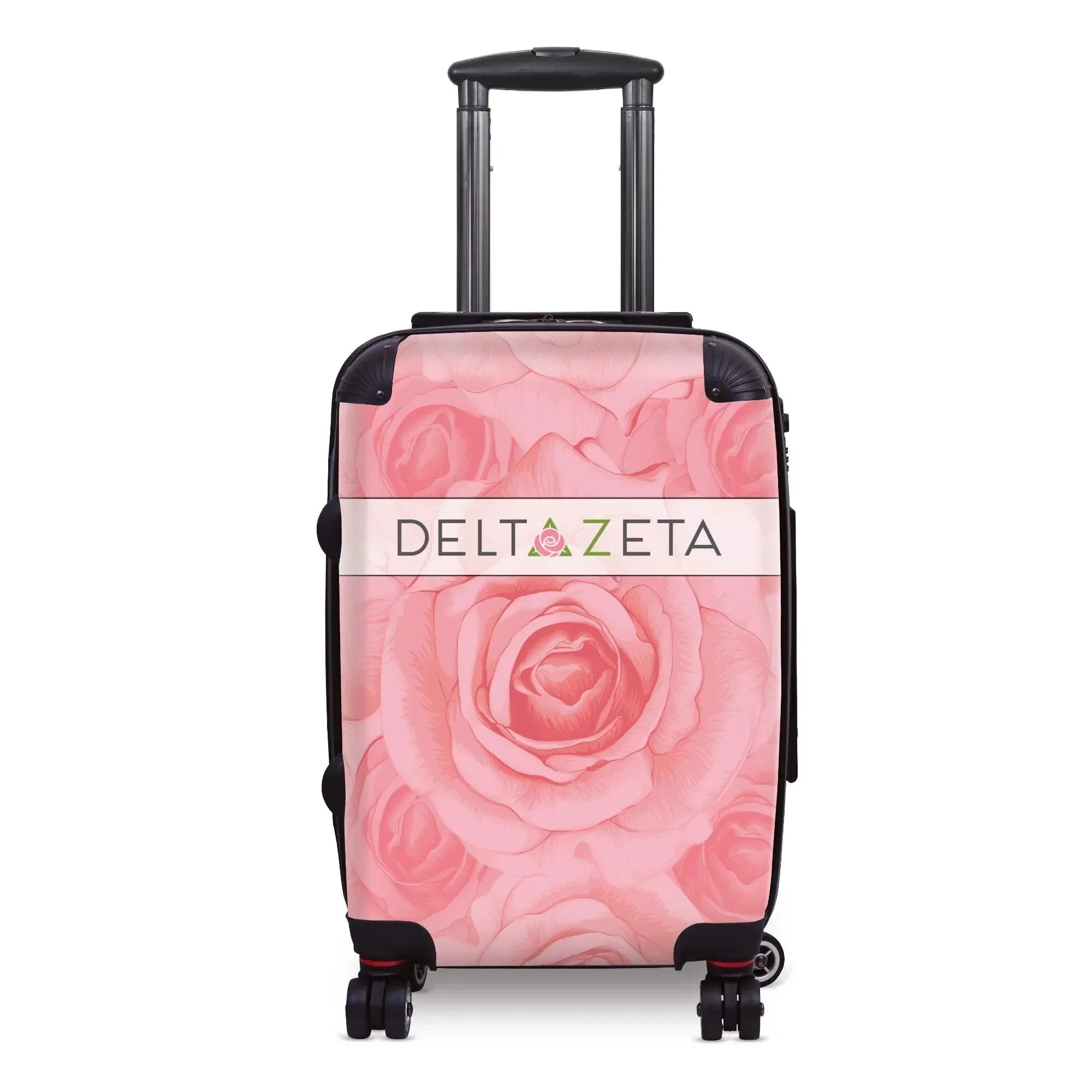 Delta Zeta Carry-on Suitcase - Rose Pattern Suitcases