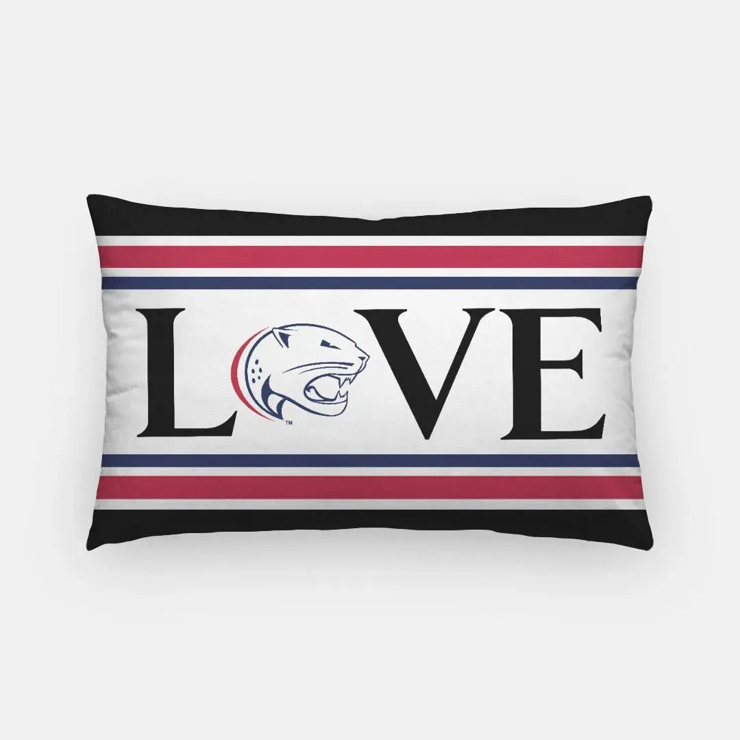 University of South Alabama Lumbar Throw Pillow Cover - "LOVE" Pillow Covers
