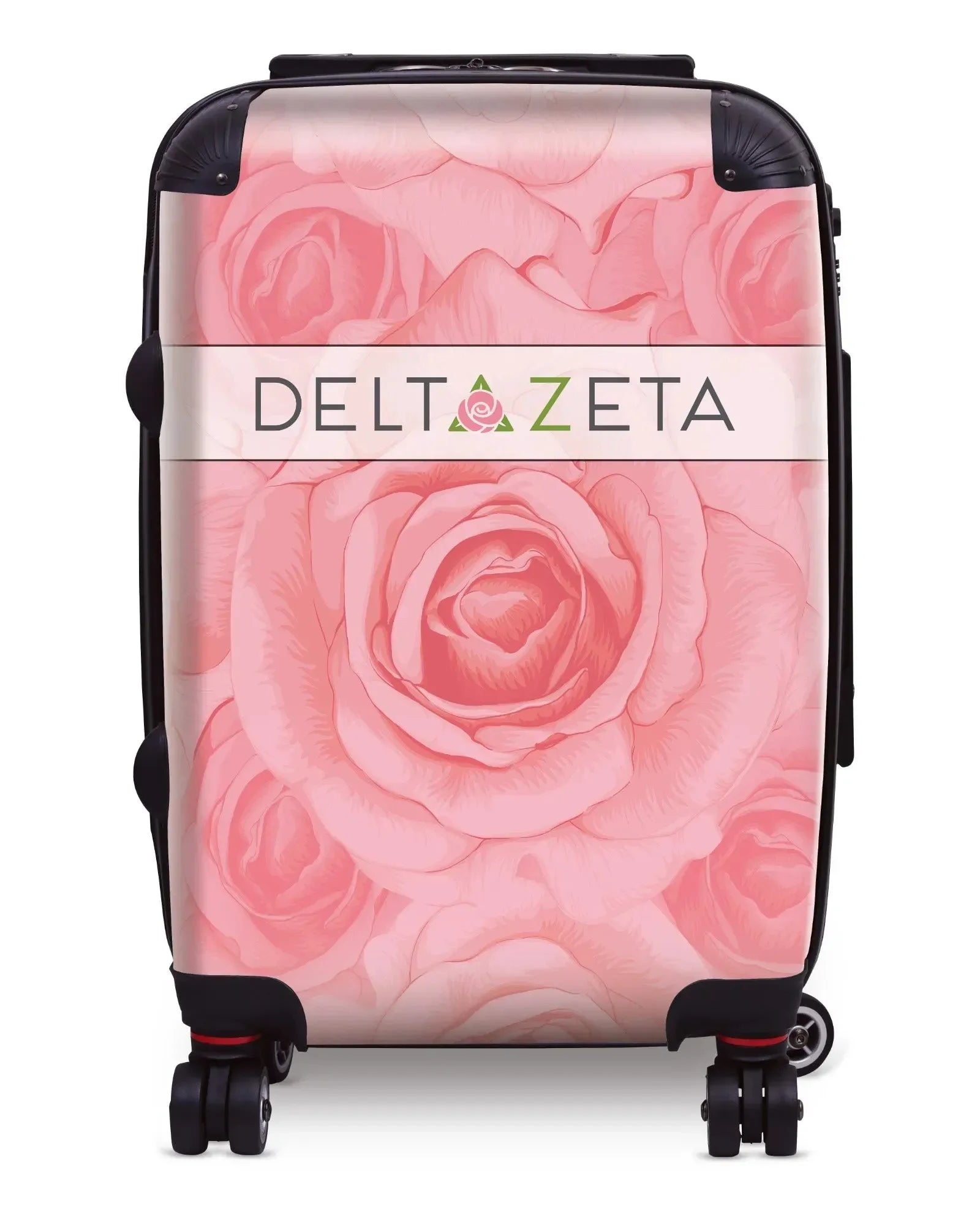 Delta Zeta Carry-on Suitcase - Rose Pattern Suitcases
